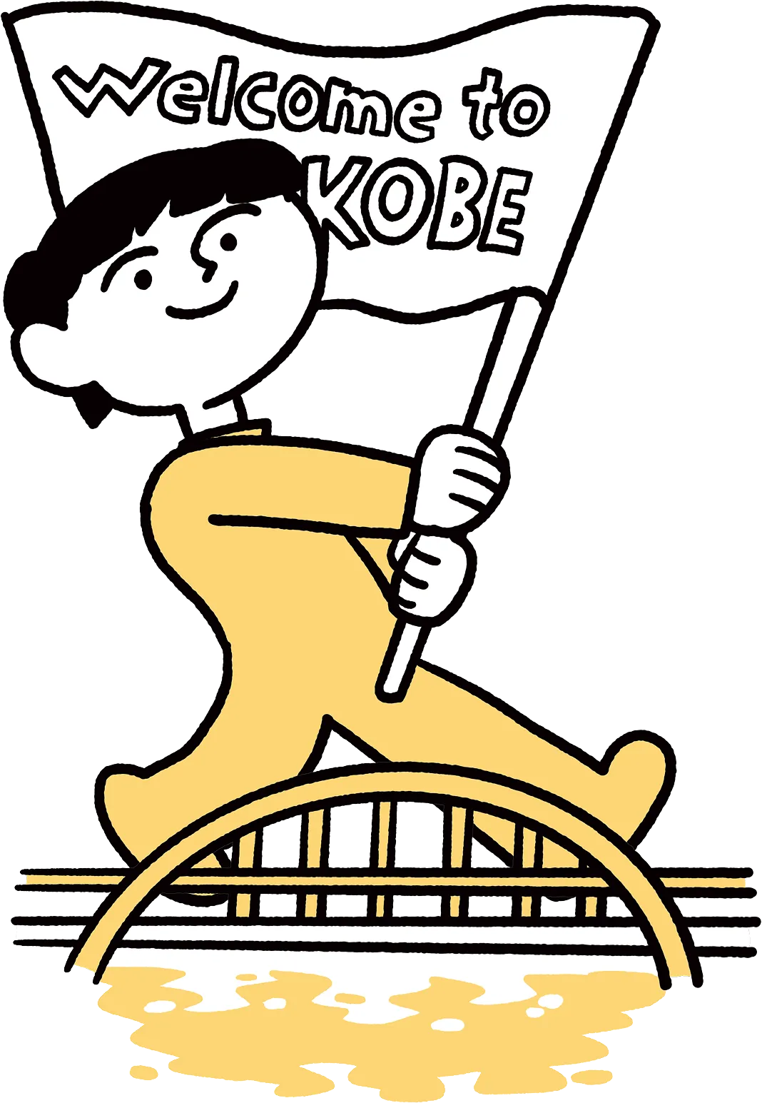 BEsideKOBEイラスト。